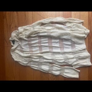 White stripe sweater/cardigan